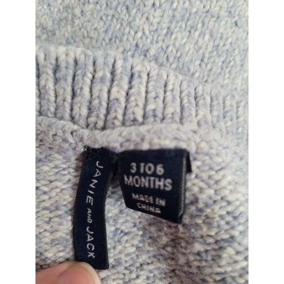 Janie and Jack Blue Knit Baby Boy Overalls‎ Size 3 - 6 months #6 - Picture 3 of 4